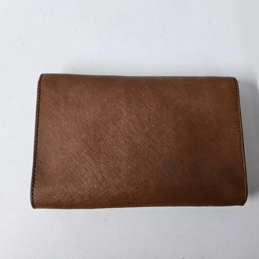 Michael Kors Crossbody Wallet Brown Leather‎ Phone Holder Card Slots - Picture 9 of 13